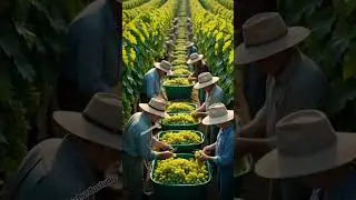 &lrm;Most Satisfying Grape Harvest Ever 🍇 | Fresh Green Grapes Picking in Vineyard | Farming Life