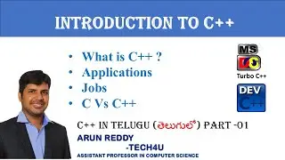 C++  IN TELUGU PART 01 - INTRODUCTION TO C++|| C++ INTRODUCTION IN TELUGU || C++ TUTORIAL IN TELUGU