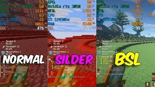 RTX 3050 Minecraft Test with shaders. Normal Vs Silder Vs BSL.