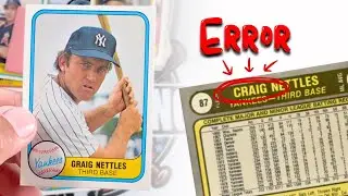 1981 Fleer Baseball Packs ERROR BOX - Nettles Valenzuela and more