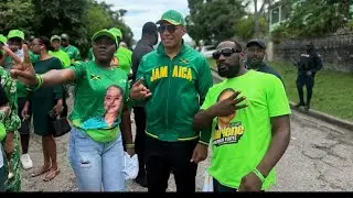Prime Minister Andrew Holiness Arrives In Westmoreland Campaign