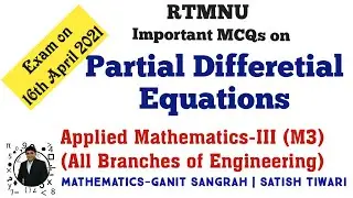 Partial Differential Equation | Multiple Choice Questions MCQ) | RTMNU | Mathematics-III (M3)