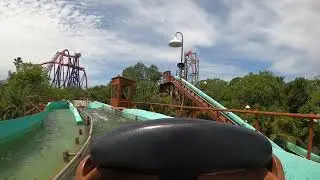 Stanley Falls Flume front row 4K POV [Busch Gardens Tampa Bay Florida]