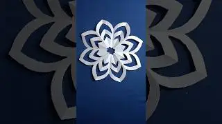 ❄️✨ Snowflake making tutorial, Easy paper flower #shorts #viral #diy #snowflake #reels #craft