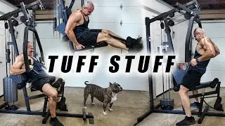 Mustachioed Man Gets All-In-One Workout While Muscular Dog Watches - Tuff Stuff CFM-490