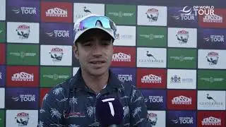 Iv&aacute;n Cantero Friday Day 2 Flash Interview 2024 Jonsson Workwear Open &copy; DP World Tour