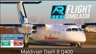Maldivian Dash 8 Q400 | GKK to MLE | RFS-Real Flight Simulator #maldives  #aviation