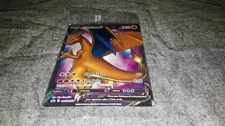 Taking a look at the Charizard V Promo Pok&eacute;mon card from the Champion&rsquo;s path elite trainer box