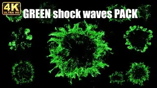 Green Color Shockwave Super Pack, Animation Shock waves, no copyright shockwave supper pack download