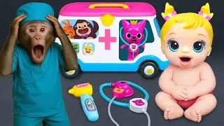MONKEY TAMAN |14 Minutes Satisfying with Unboxing Toy Pinkfong Doctor &Ambulance | First Aid Toys