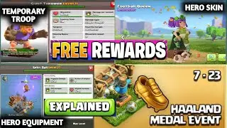 COC Haaland Medal Event Explained | Hero Skin,Rewards, Temporary Troop,Epic Equipment etc..🔥