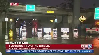 I-5 north onramp closed near City College due to flooding
