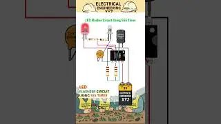 LED Flasher Circuit Using 555 Timer #LED #flasher #555timer #555 #electricalengineering #electronics