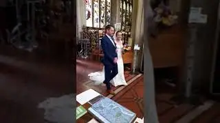St Mary Redcliffe church Bristol. Wedding entrance to Billy Idol White Wedding