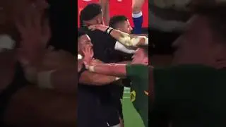 Fight after HUGE hit on Damian McKenzie | All Blacks vs Springboks #rugby #fight #springboks