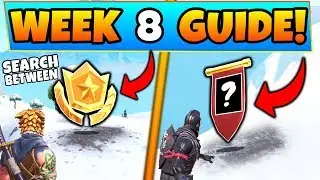 Fortnite WEEK 8 CHALLENGES! - Mysterious Hatch Star, & Secret Banner (Battle Royale Season 7 Guide)
