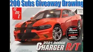 200 Subscriber Giveaway Drawing #modelcars #modelcarvideos #amtmodelkits #dodgecharger