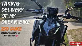 Taking delivery of my dream bike 💗 | KTM 250 Duke 