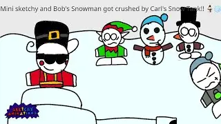 Mini Adventures #2 | Mini sketchy and bob's Snowman got crushed by Carl's Snow Tank!!!
