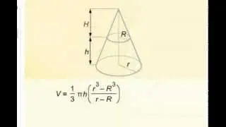 how to find the volume of a frustum of a cone