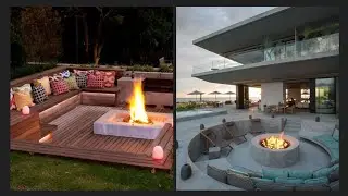 Latest beautiful & Modern outdoor fireplace design\ideas