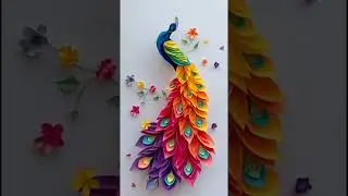 Watch this vibrant quilling peacock come to life! 🦚✨ @glowflick5