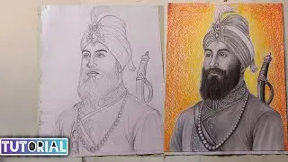 Guru Gobind Singh Drawing || How To Draw Guru Gobind Singh || Guru Gobind Singh Outline Tutorial
