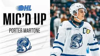 В микрофоне со звездой Brampton Steelheads Портером Мартоуном