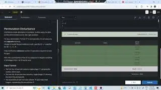 Permutation Disturbance | Codechef | Starters 126 | Sol Code In Comment.