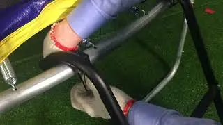 Building a Zero Gravity Ultima 4 Trampoline - Step 16 - ATTACH LADDER TO TRAMPOLINE