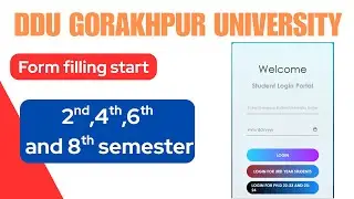 DDU Gorakhpur University Even Semester Exam Form Fill Up 2026 | Complete Process