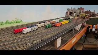 Amtrak and Union Pacific trains on the layout for model trains  passenger trains and Freight trains 