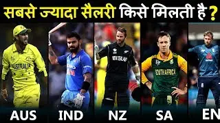 Cricketer Salary : किस देश के क्रिकेट खिलाडियों को सबसे अधिक मैच फीस मिलती है?