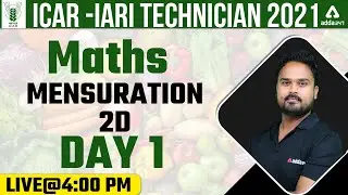 ICAR IARI Technician 2021 Classes | ICAR Technician Maths | Mensuration 2D #1