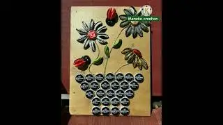 Bottle caps crafts | amazing recycling vibes | DIY creativity by bottle artwork |