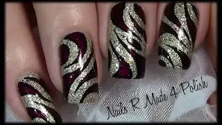 Elegant Abstract Nail Art Design For Long Nails (tutorial with nail polish)