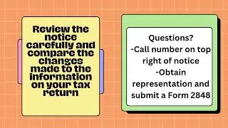 Understanding an IRS Notice- Seeking help or more information for an IRS tax related issue.