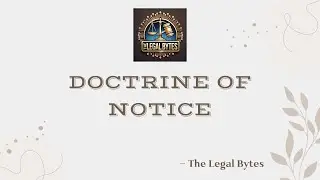 Doctrine of Notice
