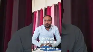 Admit Card Food Inspector