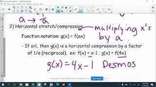 Linear Transformation: Horizontal Stretch/Compress