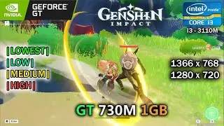 Genshin Impact GT 730M + I3 3110M Gameplay Test (2024) // Tested on HP 242 G1 || Still Playable?