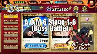 All Out Mission No.6 Stage 1-6 | Boss Battle Completed | Naruto x Boruto Ninja Voltage