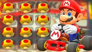 Mario Kart World, but only Mega Mushrooms