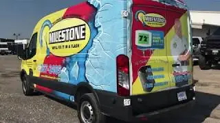 3 Transit Fleet Trucks Wrapped for Milestone Electric by Wrap Garage