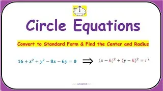 Circle Equation - Std Form, Center, Radius | #math #geometry #circle