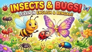 বিভিন্ন কীটপতঙ্গের নাম বাংলা ও ইংরেজিতে | Insects name with picture for kids | পোকামাকড়ের নাম|Insect