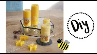 Kerzen mit Bienenwachs gießen - Bienenwachskerzen rollen - Bienenwachs Waben