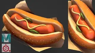 Autodesk Maya 2020, Substance Painter - Stylized Hotdog
