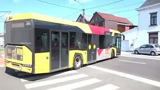 Tec Charleroi, la motrice BN  7428  & le Bus Solaris12 Hybride,  7973  &agrave; Anderlues  25 08 2021