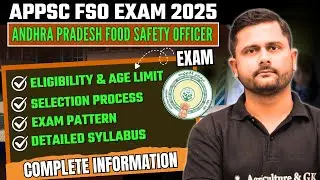 APPSC Food Safety Officer Vacancy 2025 | APPSC FSO Eligibility, Salary, Exam Pattern & Syllabus